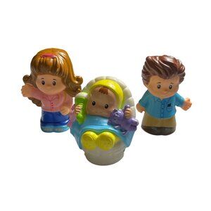 Fisher Price Little People Family Mom Dad and Baby Set of Three